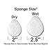 Konjac Facial Sponge (6 Pack) Individually Wrapped Pure (White) Konjac Drop Shape Sponges for Soft and Gentle Cleansing