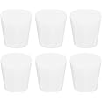 MECCANIXITY Silicone Rubber Tapered Plug 20mm to 25mm Solid Test Tubes Bungs Stopper White Translucent for Lab 6 Pieces