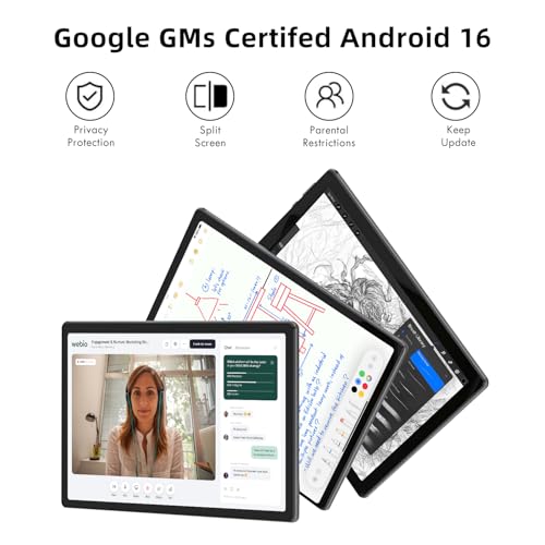 Android Tablet 11″ – Philips T7310, 8GB RAM + 128GB ROM, 1TB Expandable, Octa-Core T616, 7200mAh Battery, HD Eye Protection Display, WiFi 6, Dual Cameras, Android 16, Gemini AI, GPS, WiFi 6, BT 5.2