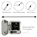 Senneny 2 Pack Collapsible Reusable Drinking Straws Stainless Steel Premium Food-Grade Folding Drinking Straws Keychain Portable Set with Hard Case Holder & Cleaning Brush (White & White)