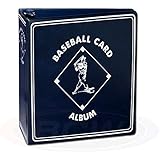 BCW Baseball Card Album Heavy Duty D-Ring 3-Inches, Blue (1-Pack)