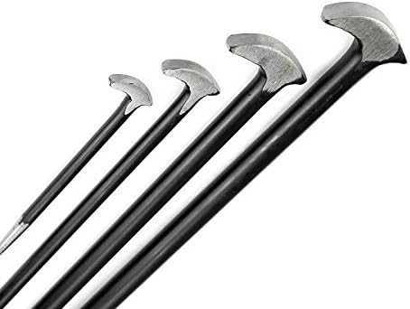 4pc Steel Heel Pry Bar Set 6" 13" 16 20" Aligning End Toe Crow Foot Rolling Head,Jikkolumlukka