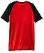 Under Armour Boys' HeatGear Armour Up Digi Fitted Short Sleeve Shirt, Black (001)/Risk Red, Youth Large
