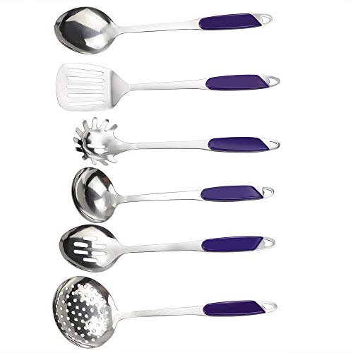 Jekiyo 6 Pieces Kitchen Utensil Set, Stainless Steel Cooking Tools