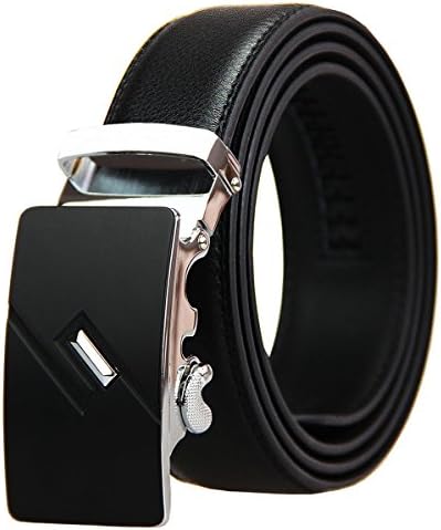GAFASTWO Ratchet Belts for Men, Men's Genuine Leather Dress Belt with Automatic Buckle, Men's 1 3/8" in. Business Belts