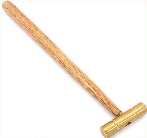 Ultimate Arms Gear Gunsmithing Brass Hammer Mallet Face with Wooden Handle Tool Helps to Assist with Pin Starters Pin Punch Center Kit Set - AR15 AR-15 M4 M16 Gun Rifle