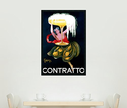 Framed Art Print, 'Contratto (ca.1922)' by Leonetto Cappiello: Outer Size 25 x 37"