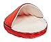 Sofantex Plush Pet Bed Cave for Cats and Small to Medium Size Dogs and Cats, Red, 25