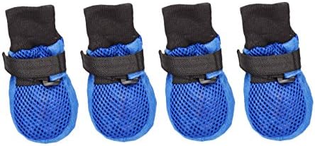 Dog Boots, Megipet® Breathable and Protect Paws with Breathable Mesh, Soft Nonslip Paw Blue (XL)
