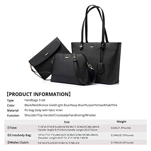 LOVEVOOK Purses for Women Fashion Handbag Set Tote Bags Shoulder Bag Top Handle Satchel Bags