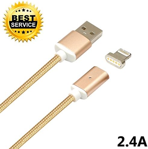 S Legit 4th Gen Strongest Magnetic Cable, Lightning 8 Pin to USB Fast Charger Data Sync Cord for Apple iPhone7/7 Plus/6s/6s Plus/SE/5S/5C/5,iPad Air 2,Pro,Mini 4/3/2 iPod nano 7, touch 5 6 Gold