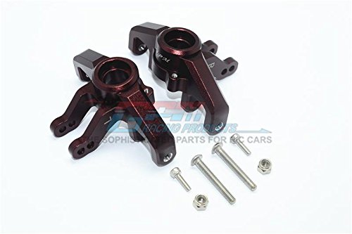 GPM Losi 1/6 Super Baja Rey 4X4 Desert Truck Upgrade Parts Aluminum Front Knuckle Arms - 1Pr Set Brown
