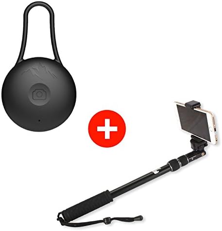 Selfie Stick and Bluetooth Combo Pack | Use as GoPro Pole and Monopod | Camera Mount | Go Pro Accessories Kit | Use with iPhone 6 and 7 and Hero 3 4 5 Black Silver | New Grip Handle (No Bluetooth)