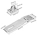 2 PCS 3 Inch Door Hasp Latch, KINJOEK Stainless Steel Padlock Hasp, 2mm Extra Thick Security Door Clasp for Push Sliding Barn