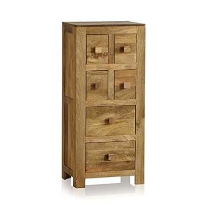 Oak Furniture Land Mantis Light Natural Solid Mango 4 Tall Cd