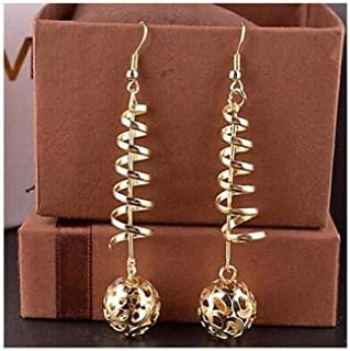 QTLI Fashion Multi-Level Hollowed Out Hydrangea Earrings , golden