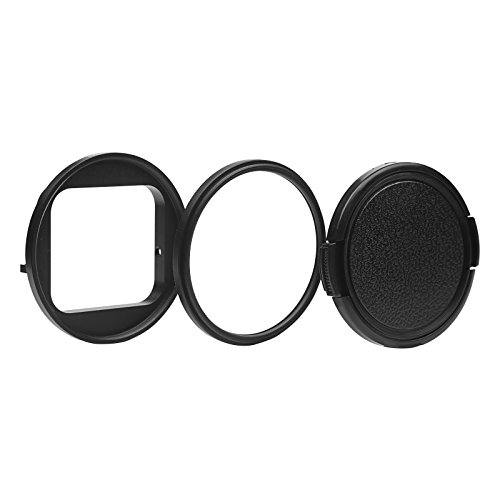 D&F 58MM Professional Photography UV Filter with Lens Cover and Adapter for Original Hero 5 / 6 Waterproof Case