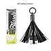 Lightning USB Leather Tassel Key Chain iPhone Charger, Compatible Cable with 7-Inch 2.4 Amp ChargeSync Cable for iPhone, iPad (Black)