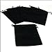 CITY 6 Pcs 7 X 5 Wonderful Soft Black Velvet Drawstring Jewelry Gift Bags