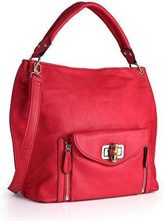 Women Handbag,Women Bag, Shoulder Bag KINGH Vintage Style PU Leather 002 Red