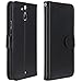 HTC Bolt Case, LK Luxury PU Leather Wallet Flip Protective Case Cover with Card Slots and Stand for HTC Bolt (Black)