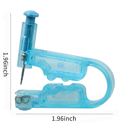 Romlon Ear Piercing Gun, 8pcs disposable Safety Sterile Ear Piercing Gun Unit Tool with Alcohol Pad Asepsis Pierce Kit Blue for Piercing kit Piercing Supplies