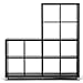 Baxton Studio Sunna Modern Cube Shelving Unit, Dark Brown