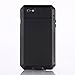 iPhone SE 2022/2020 Case,Tempered Glass Luxury Aluminum Alloy Protective Military Bumper Heavy Duty Cover Shell Case Skin Protector for Apple iPhone SE 2022/2020 /8/7 (Black)