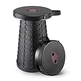 Folding Stool Portable Folding Camping Stool Retractable Adjustable Collapsible Plastic Step Stool for Outdoor and Indoor Picnics Camping Fishing Hiking BBQ Garden 1.25Kg/2.8Lbs Kids Adult Black¡­