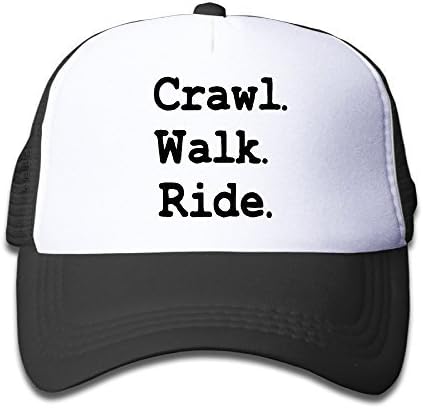 Youth Crawl Walk Ride Mesh Sporting Cap Hat Black
