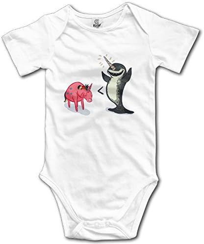Edepon Baby Narwhal Vs Unicorn Cotton Infant Onesie Baby Onesie