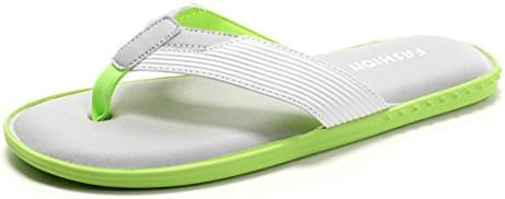 GEXKO Men's Summer Comfort Slippers,Beach Flip-Flop,Casual Sandals(9.5 D(M)US,green)