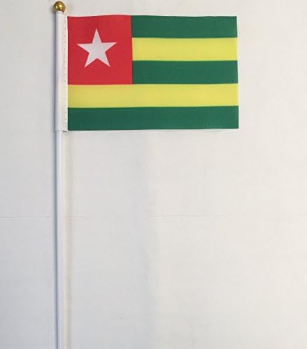 Togo 12-Pack 4 x 6 Inch Polyester Country Hand Flags Desk Waving Parade