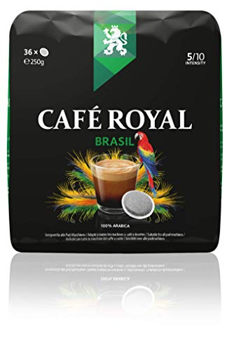 Café Royal Single Origin Brasil 36 kompatible Kaffeepads für Senseo®*, Intensität 5/10, 1er Pack (1 x 36 Kaffee-Pads)