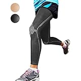 Sparthos Full Leg Compression Sleeves - Braces for Calf, Knees and Thigh, Recovery, Support for Sports, Running, Basketball Crossfit Lifting Weightlifting - Anti Slip - for Men and Women (Black-M)