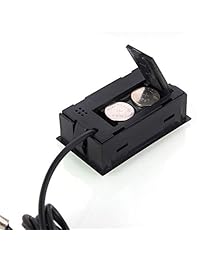 WINGONEER 5pcs Digital LCD Termómetro Monitor de temperatura con sonda externa para nevera congelador nevera acuario negro