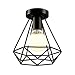 KOONTING Vintage Industrial Rustic Flush Mount Ceiling Light, Metal Pendant Lighting Lamp Fixture for Hallway Stairway Porch Bedroom Kitchen.