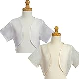 Girl's Sheer Organza Bolero Special Occasion Holiday Pageant Communion Jacket (5-14)