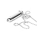 Small Stainless Steel Bullet Pendant Necklace Pill Case Holder Cremation Urn Case- Silver