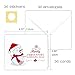 Kuuqa 36 Pieces Christmas Greeting Note Cards with Envelopes and Stickers 6 Designs,Christmas Party Decoration Supplies