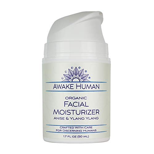 Organic Face Moisturizer, Natural Face Cream for Every Skin Type, Mostly Aloe, Jojoba, Green Tea, Shea Butter, Sweet Almond, 1.7 Ounces