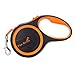 Pawbonds Retractable Dog Leash for Small Medium Breed Dogs up to 50lbs - Best for Walking, Running, Sport, Tangle Free.16ft Long Automatic Extendable Pet Lead - Black Orange