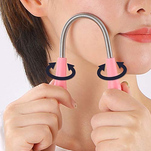 Dr.Nail 3Pcs Facial Hair Remover Spring Threading Tool for Women (Pink) - Thumbnail 5