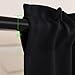 NICETOWN Black Blackout Curtains for Kitchen RV Camper Thermal Inuslated Double Rod Pocket Half Window Tiers for Cafe Short Curtains for Smal Window (1 Pair, 29