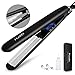 Huachi Steam Hair Straightener Flat Iron Ceramic Tourmaline Plates, Salon Hair Iron Dual Voltage Travel 2 in 1 Straightening Iron with Adjustable Temperature, 1- inch, Black