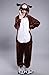 MizHome Unisex Dog Adult Performance Clothing Cosplay Hooded Pajamas Anime Costume M Brown