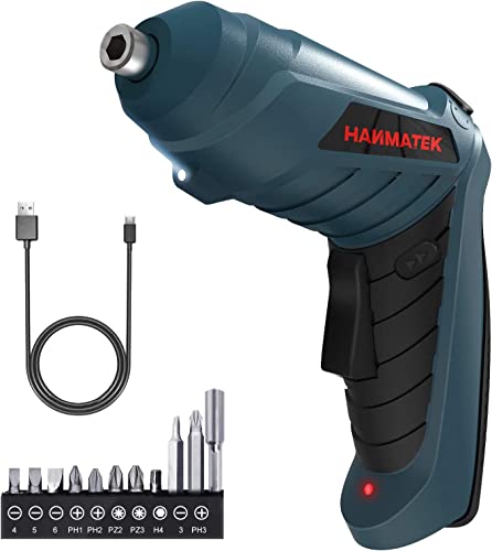 HANMATEK Rechargeable Cordless Screwdriver Set with Straight and Pistol Style, Powerful Electric Screwdriver, Small Screwdriver Guns
