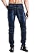 ZLZ Slim Fit Biker Jeans, Men's Super Comfy Stretch Skinny Biker Denim Jeans Pants, Size 30 (Blue)