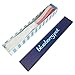 Blueberry Pet Leather Dog Collar for Large Dogs - Pink & Grey Classic Striped Design, Large Size 18