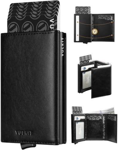 Amazon.com: DUGRAFT 𝗗𝗨𝗚𝗥𝗔𝗙𝗧 Card Holder Wallet with  2137 𝗗𝗨𝗚𝗥𝗔𝗙𝗧 Card Holder Wallet with ID Window, Leather RFID Blocking main image 0